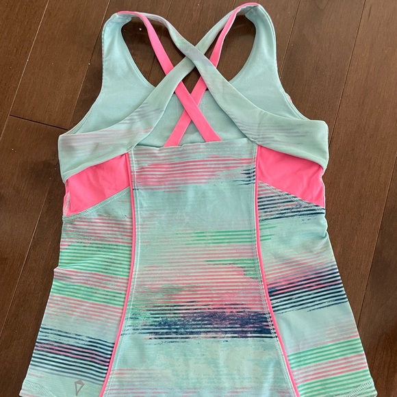 Ivivva tank // blue, pink and green // 12 - Picture 1 of 2